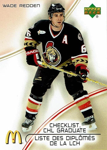 #CG3 Wade Redden - Ottawa Senators - 2005-06 Upper Deck McDonald's Hockey - CHL Graduates