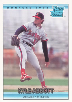 #3 Kyle Abbott - California Angels - 1992 Donruss Baseball