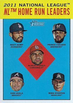 #3 NL Home Run Leaders - Los Angeles Dodgers / Milwaukee Brewers / St. Louis Cardinals / Atlanta Braves / Miami Marlins - 2012 Topps Heritage Baseball