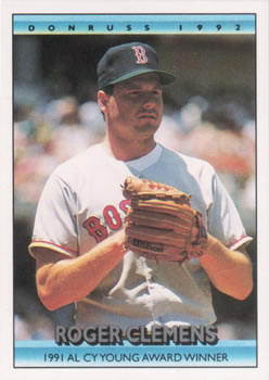 #BC3 Roger Clemens - Boston Red Sox - 1992 Donruss Baseball - Bonus Cards