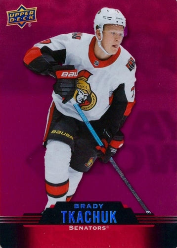 #DC-3 Brady Tkachuk - Ottawa Senators - 2020-21 Upper Deck Tim Hortons Hockey - Red Die Cut