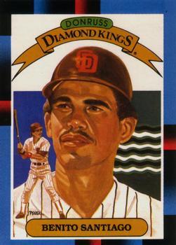 #3 Benito Santiago - San Diego Padres - 1988 Leaf Baseball