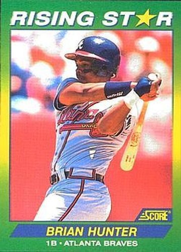 #3 Brian Hunter - Atlanta Braves - 1992 Score 100 Rising Stars Baseball