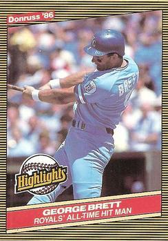 #3 George Brett - Kansas City Royals - 1986 Donruss Highlights Baseball