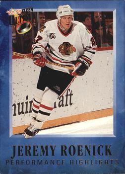 #3 Jeremy Roenick - Chicago Blackhawks - 1992-93 Ultra - Jeremy Roenick Performance Highlights Hockey