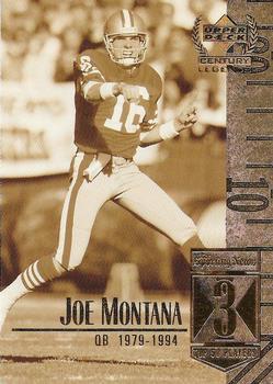 #3 Joe Montana - San Francisco 49ers - 1999 Upper Deck Century Legends Football