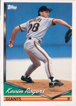 #3 Kevin Rogers - San Francisco Giants - 1994 Topps Baseball