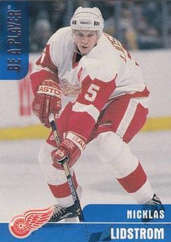 #3 Nicklas Lidstrom - Detroit Red Wings - 1999-00 Be a Player Memorabilia Hockey