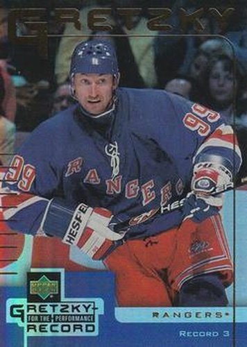 #3 Wayne Gretzky - New York Rangers - 1999-00 Upper Deck McDonald's Wayne Gretzky Performance for the Record Hockey