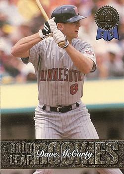 #3 David McCarty - Minnesota Twins - 1993 Leaf Baseball - Gold Leaf Rookies Update