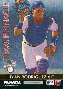 #3 Ivan Rodriguez / Benito Santiago - Texas Rangers / San Diego Padres - 1992 Pinnacle - Team Pinnacle Baseball