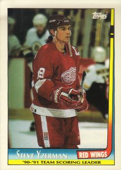 #3 Steve Yzerman - Detroit Red Wings - 1991-92 Topps Hockey - Team Scoring Leaders
