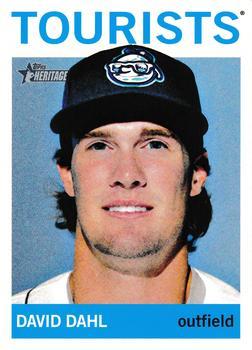 #3a David Dahl - Asheville Tourists - 2013 Topps Heritage Minor League Baseball