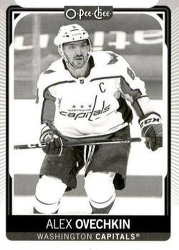 #3b Alex Ovechkin - Black & White - Washington Capitals - 2021-22 O-Pee-Chee Hockey
