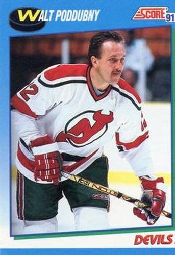 #400 Walt Poddubny - New Jersey Devils - 1991-92 Score Canadian Hockey