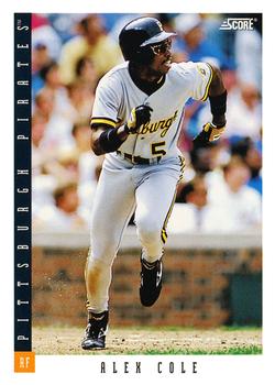 #400 Alex Cole - Pittsburgh Pirates - 1993 Score Baseball