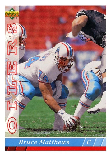#400 Bruce Matthews - Houston Oilers - 1993 Upper Deck Football