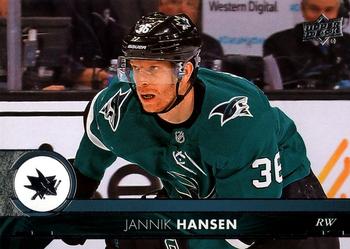 #400 Jannik Hansen - San Jose Sharks - 2017-18 Upper Deck Hockey