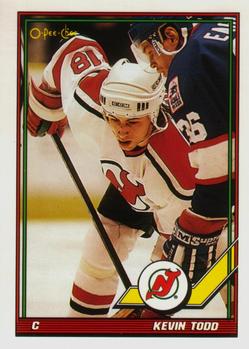 #400 Kevin Todd - New Jersey Devils - 1991-92 O-Pee-Chee Hockey