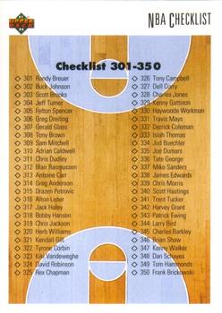 #400 Checklist: 301-400 - 1991-92 Upper Deck Basketball