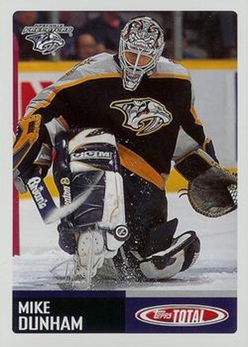 #400 Mike Dunham - Nashville Predators - 2002-03 Topps Total Hockey