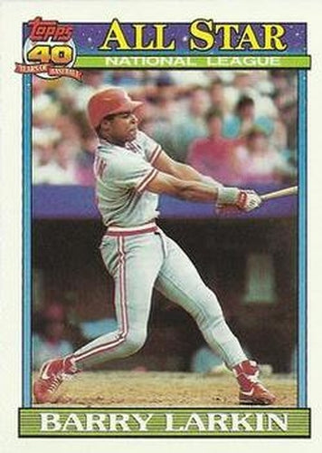 #400 Barry Larkin - Cincinnati Reds - 1991 Topps Baseball