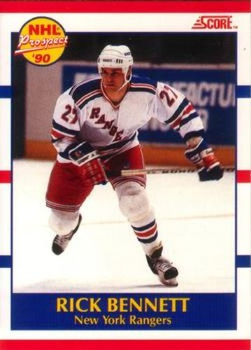 #400 Rick Bennett - New York Rangers - 1990-91 Score Canadian Hockey
