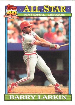 #400 Barry Larkin - Cincinnati Reds - 1991 O-Pee-Chee Baseball