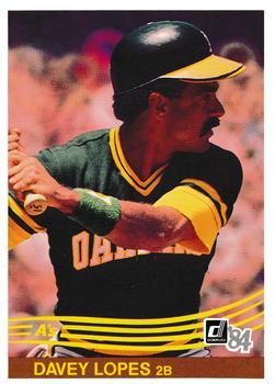 #400 Davey Lopes - Oakland Athletics - 1984 Donruss Baseball