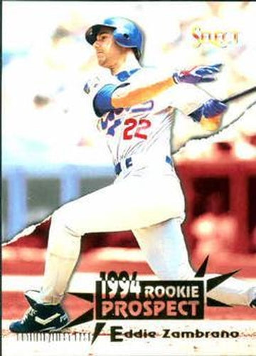 #400 Eddie Zambrano - Chicago Cubs - 1994 Select Baseball