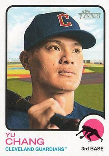 #400 Yu Chang - Cleveland Guardians - 2022 Topps Heritage Baseball