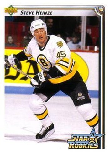 #400 Steve Heinze - Boston Bruins - 1992-93 Upper Deck Hockey