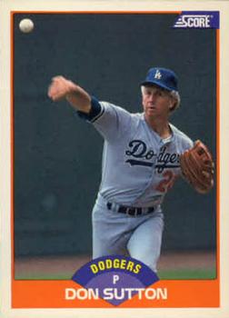 #400 Don Sutton - Los Angeles Dodgers - 1989 Score Baseball