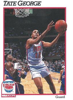 #400 Tate George - New Jersey Nets - 1991-92 Hoops Basketball