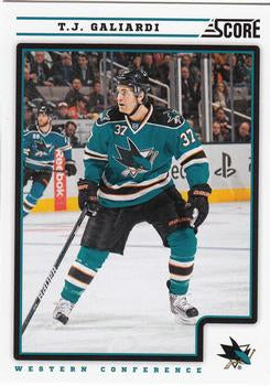 #400 T.J. Galiardi - San Jose Sharks - 2012-13 Score Hockey