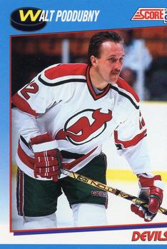 #400 Walt Poddubny - New Jersey Devils - 1991-92 Score Canadian Bilingual Hockey