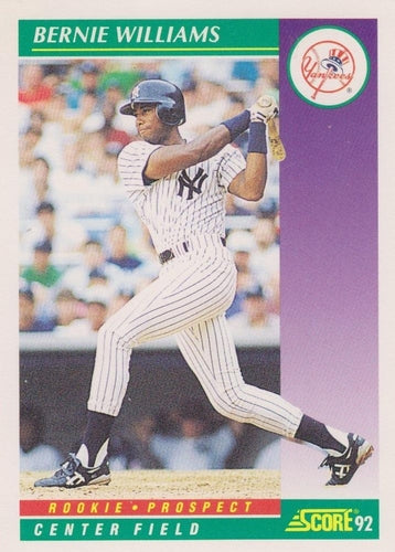 #401 Bernie Williams - New York Yankees - 1992 Score Baseball