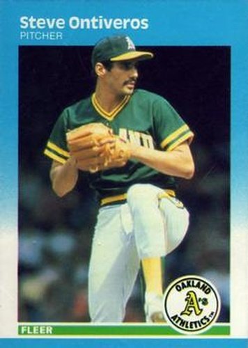 #401 Steve Ontiveros - Oakland Athletics - 1987 Fleer Baseball