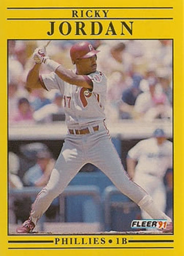 #401 Ricky Jordan - Philadelphia Phillies - 1991 Fleer Baseball