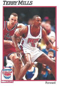 #401 Terry Mills - New Jersey Nets - 1991-92 Hoops Basketball