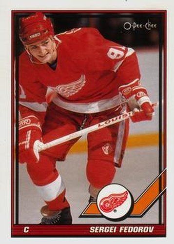 #401 Sergei Fedorov - Detroit Red Wings - 1991-92 O-Pee-Chee Hockey