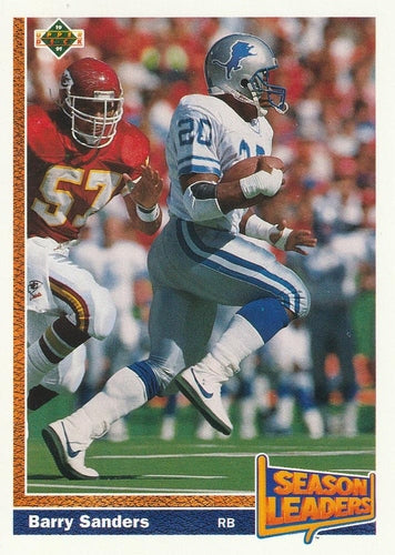 #401 Barry Sanders - Detroit Lions - 1991 Upper Deck Football