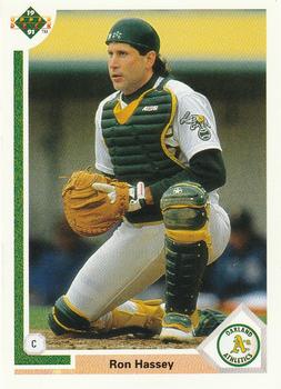 #401 Ron Hassey - Oakland Athletics - 1991 Upper Deck Baseball
