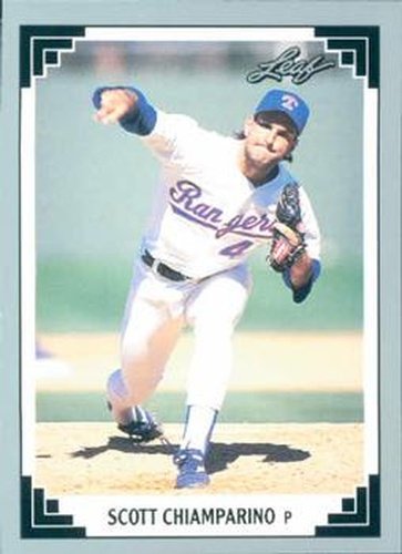 #401 Scott Chiamparino - Texas Rangers - 1991 Leaf Baseball