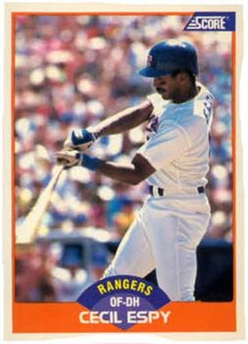 #401 Cecil Espy - Texas Rangers - 1989 Score Baseball
