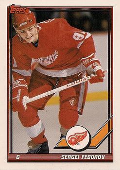 #401 Sergei Fedorov - Detroit Red Wings - 1991-92 Topps Hockey