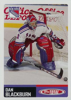 #401 Dan Blackburn - New York Rangers - 2002-03 Topps Total Hockey