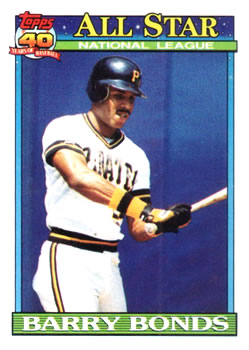 #401 Barry Bonds - Pittsburgh Pirates - 1991 Topps Baseball