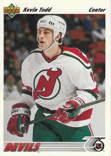 #401 Kevin Todd - New Jersey Devils - 1991-92 Upper Deck Hockey