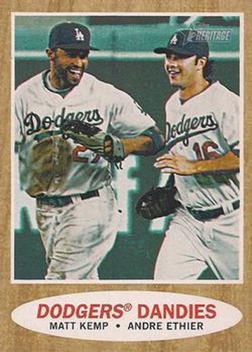 #401 Matt Kemp / Andre Ethier - Los Angeles Dodgers - 2011 Topps Heritage Baseball